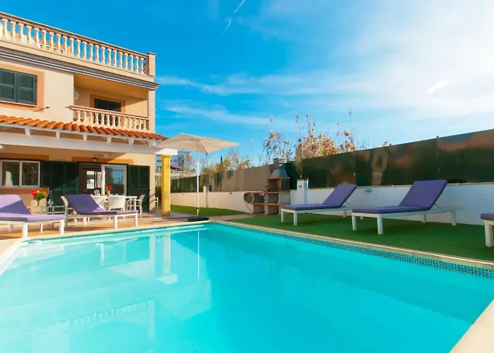Casa Marcos Con Piscina Para 6 Junto A Playa Alcudia